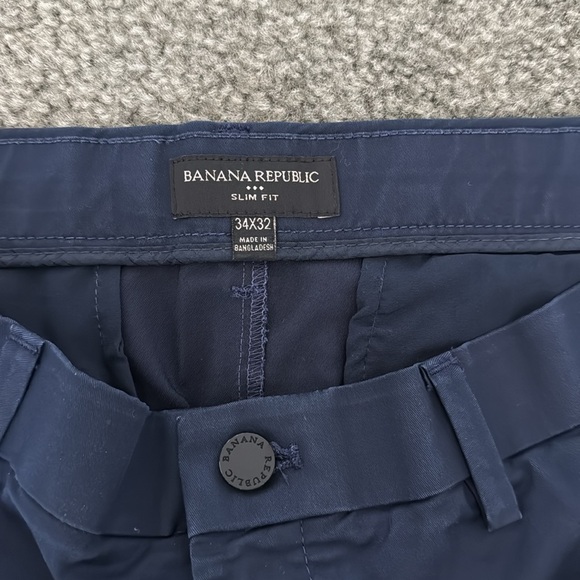 Banana Republic Men's Deep Blue Chinos - Picture 2 of 4